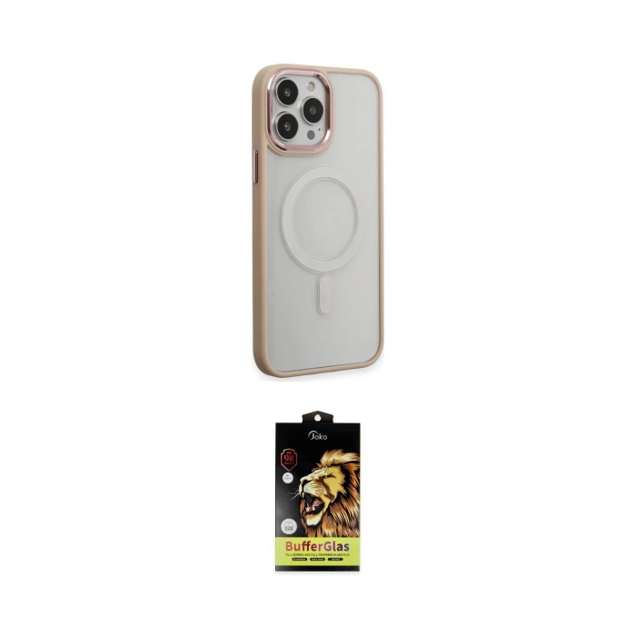 MARSİLYAN™- iPhone 15 Pro Kılıf Yankı Işık Özel Seri - Siyah Buffer Cam Ekran Koruyucu
