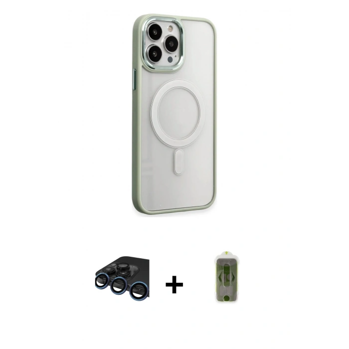 MARSİLYAN™- iPhone 15 Pro Kılıf Yankı Işık Özel Seri - Siyah Joko Magic 5D Hayalet Cam + Raze Metal Kamera Lens - LT