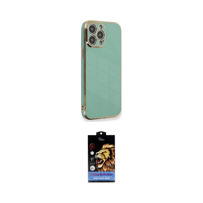 MARSİLYAN™- iPhone 15 Pro Kılıf Yankı Serisi - Siyah Buffer Hayalet Cam Ekran Koruyucu