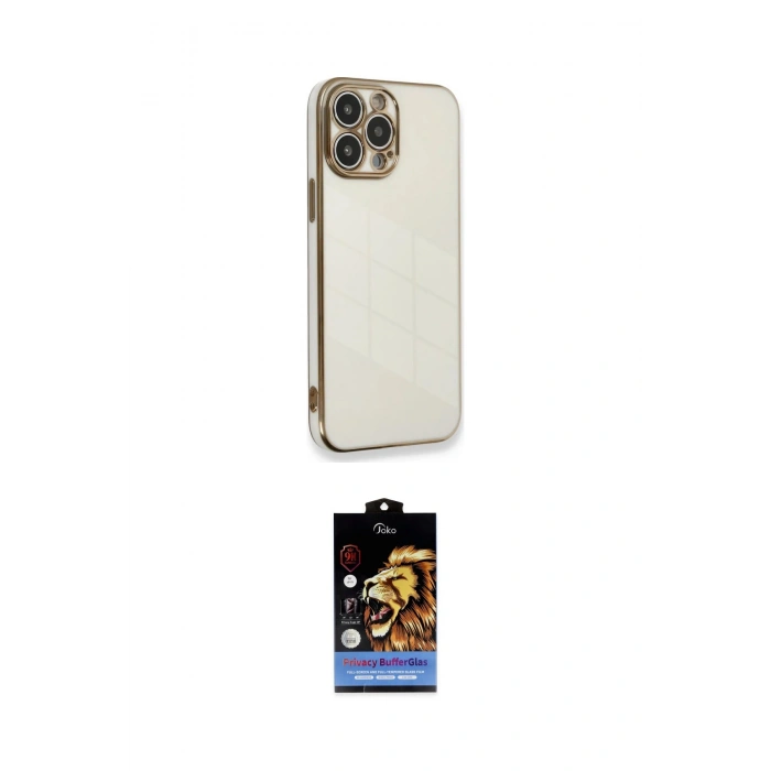 MARSİLYAN™- iPhone 15 Pro Kılıf Yankı Serisi - Siyah Buffer Hayalet Cam Ekran Koruyucu