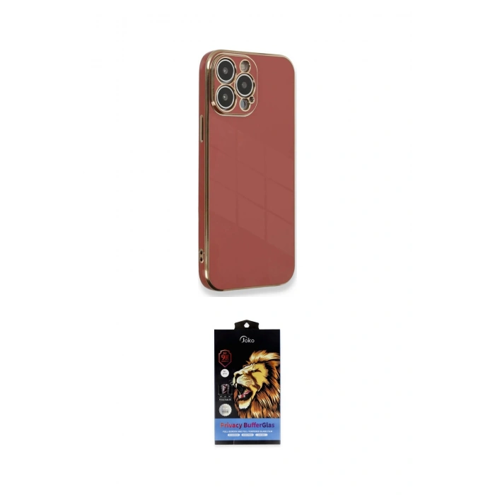 MARSİLYAN™- iPhone 15 Pro Kılıf Yankı Serisi - Siyah Buffer Hayalet Cam Ekran Koruyucu