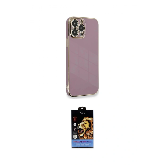MARSİLYAN™- iPhone 15 Pro Kılıf Yankı Serisi - Siyah Buffer Hayalet Cam Ekran Koruyucu