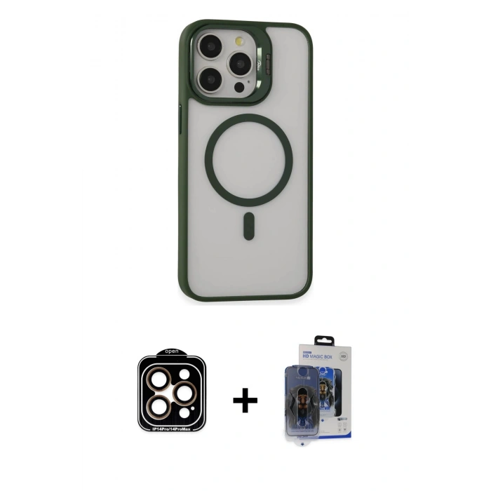 MARSİLYAN™- iPhone 15 Pro Max Kılıf Ahenk Klasik Özel Seri - Siyah Vanessa Magic Cam + PVD Metal Kamera Lens - TU