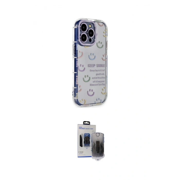 MARSİLYAN™- iPhone 15 Pro Max Kılıf Ahenk Modern Serisi - Siyah Vanessa Magic Hayalet Cam