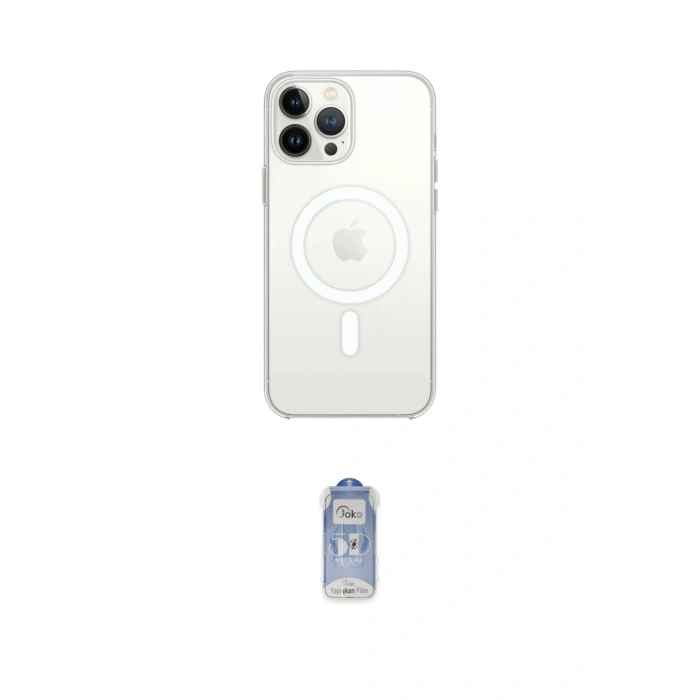 MARSİLYAN™- iPhone 15 Pro Max Kılıf Ahenk Yansıma Prime - Siyah Joko Magic 5D Cam