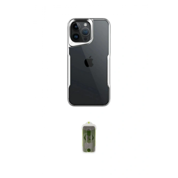 MARSİLYAN™- iPhone 15 Pro Max Kılıf Akış Çizgi Koleksiyonu - Siyah Joko Magic 5D Hayalet Cam