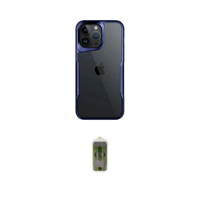 MARSİLYAN™- iPhone 15 Pro Max Kılıf Akış Çizgi Koleksiyonu - Siyah Joko Magic 5D Hayalet Cam