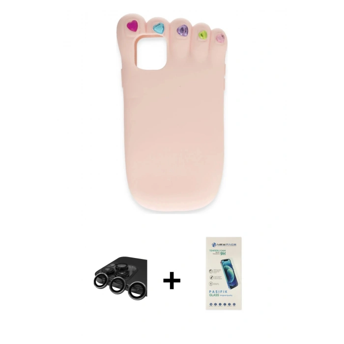 MARSİLYAN™- iPhone 15 Pro Max Kılıf Akış Yansıma - Şeffaf Pasifik Cam Ekran Koruyucu + Raze Metal Kamera Lens - TMGI