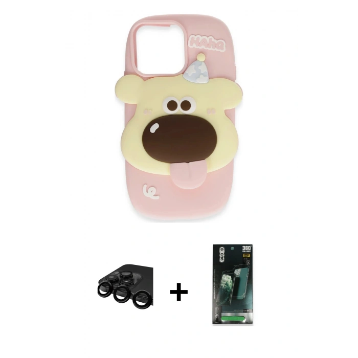 MARSİLYAN™- iPhone 15 Pro Max Kılıf Akış Yansıma - Siyah 360 Mat Full Body Arka Koruyucu + Raze Metal Kamera Lens - SH