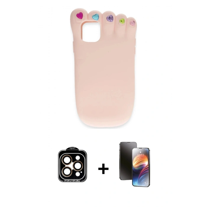 MARSİLYAN™- iPhone 15 Pro Max Kılıf Akış Yansıma - Siyah 3D Antistatik Mat Seramik Nano Ekran Koruyucu + PVD Metal Kamera Lens - TU