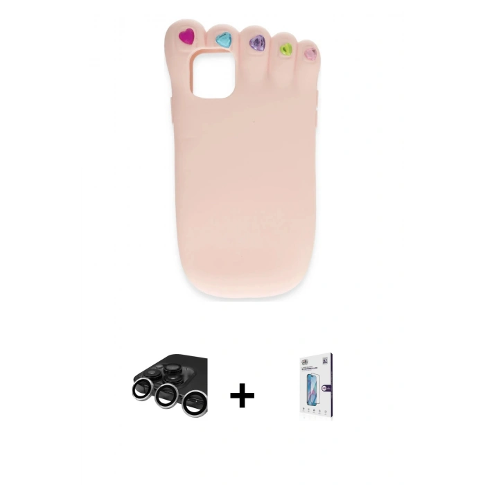 MARSİLYAN™- iPhone 15 Pro Max Kılıf Akış Yansıma - Siyah Bilvis 0.18mm Plus Cam Ekran Koruyucu + Raze Metal Kamera Lens - GS