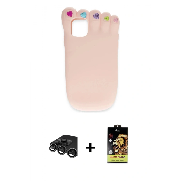 MARSİLYAN™- iPhone 15 Pro Max Kılıf Akış Yansıma - Siyah Buffer Cam Ekran Koruyucu + Raze Metal Kamera Lens - TMGI