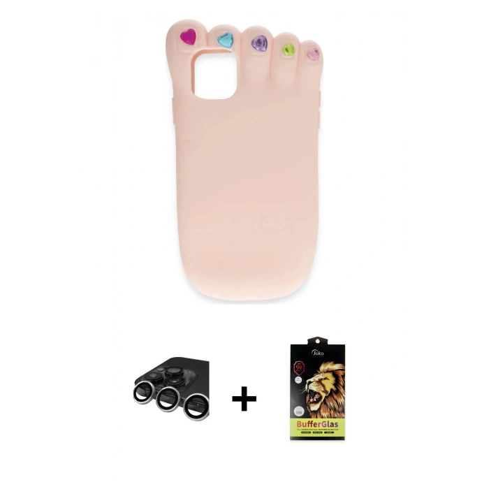 MARSİLYAN™- iPhone 15 Pro Max Kılıf Akış Yansıma - Siyah Buffer Cam Ekran Koruyucu + Raze Metal Kamera Lens - GS