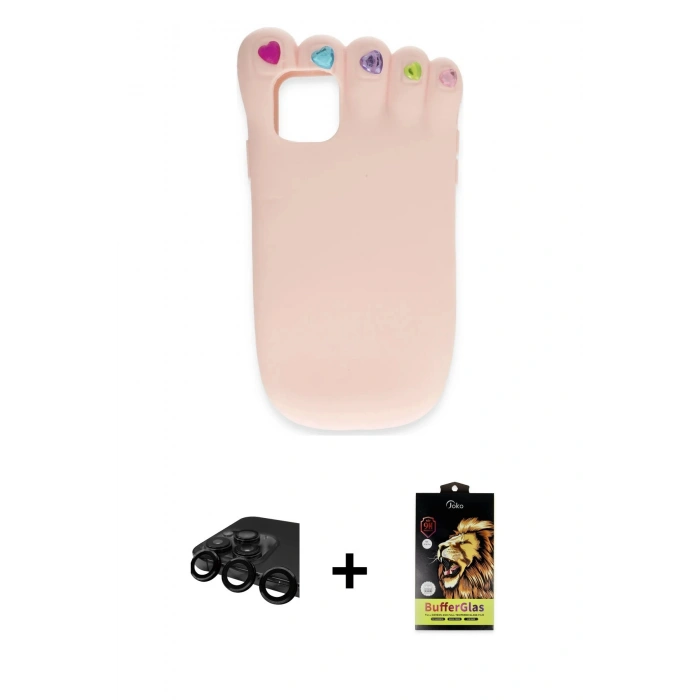 MARSİLYAN™- iPhone 15 Pro Max Kılıf Akış Yansıma - Siyah Buffer Cam Ekran Koruyucu + Raze Metal Kamera Lens - SH