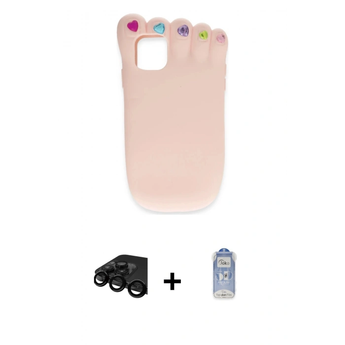 MARSİLYAN™- iPhone 15 Pro Max Kılıf Akış Yansıma - Siyah Joko Magic 5D Cam + Raze Metal Kamera Lens - SH