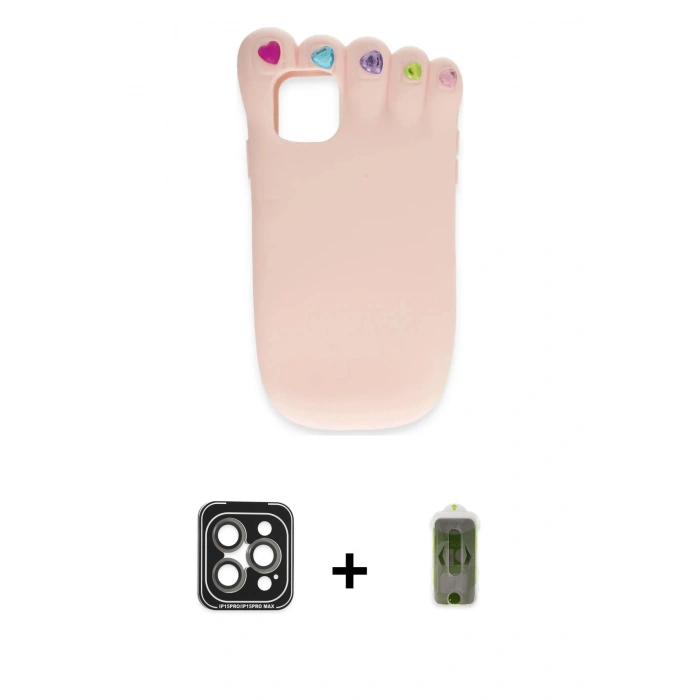 MARSİLYAN™- iPhone 15 Pro Max Kılıf Akış Yansıma - Siyah Joko Magic 5D Hayalet Cam + PVD Metal Kamera Lens - GI