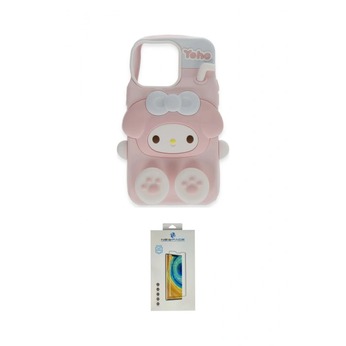 MARSİLYAN™- iPhone 15 Pro Max Kılıf Akış Yansıma - Siyah Polymer Nano Ekran Koruyucu
