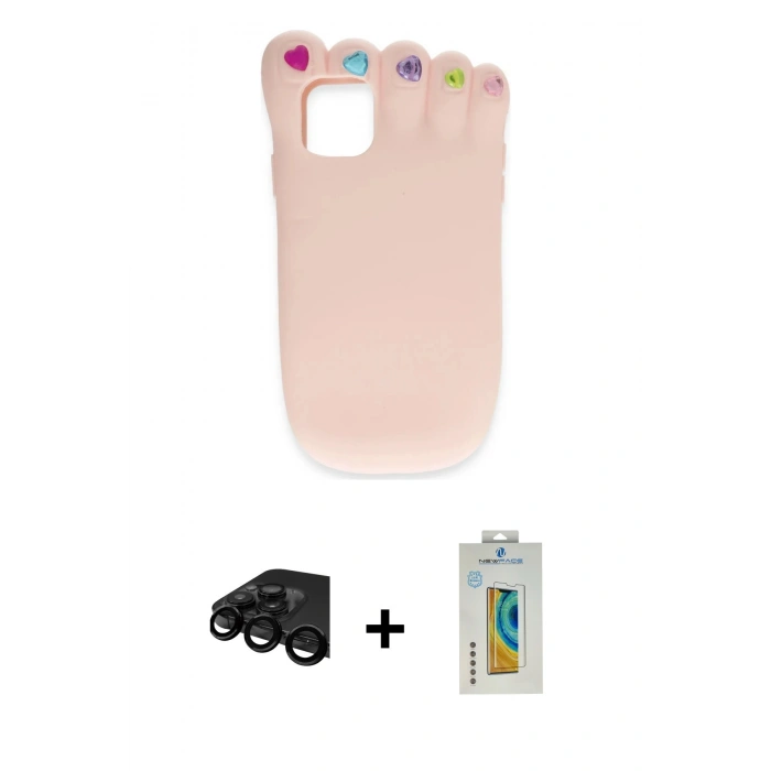 MARSİLYAN™- iPhone 15 Pro Max Kılıf Akış Yansıma - Siyah Polymer Nano Ekran Koruyucu + Raze Metal Kamera Lens - SH