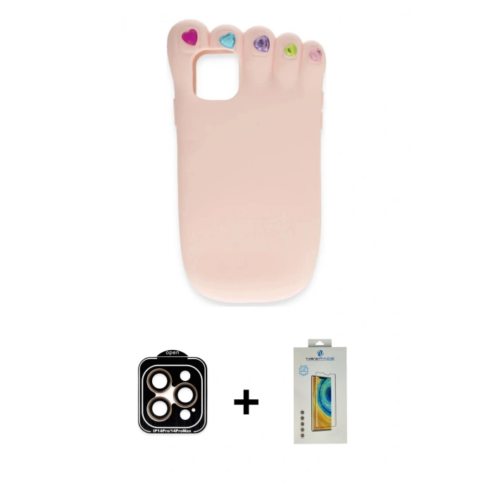 MARSİLYAN™- iPhone 15 Pro Max Kılıf Akış Yansıma - Siyah Polymer Nano Ekran Koruyucu + PVD Metal Kamera Lens - TU