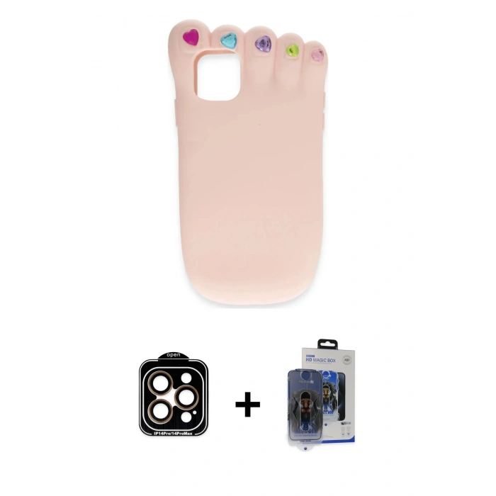 MARSİLYAN™- iPhone 15 Pro Max Kılıf Akış Yansıma - Siyah Vanessa Magic Cam + PVD Metal Kamera Lens - TU