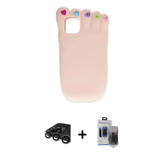 MARSİLYAN™- iPhone 15 Pro Max Kılıf Akış Yansıma - Siyah Vanessa Magic Hayalet Cam + Raze Metal Kamera Lens - TMGI