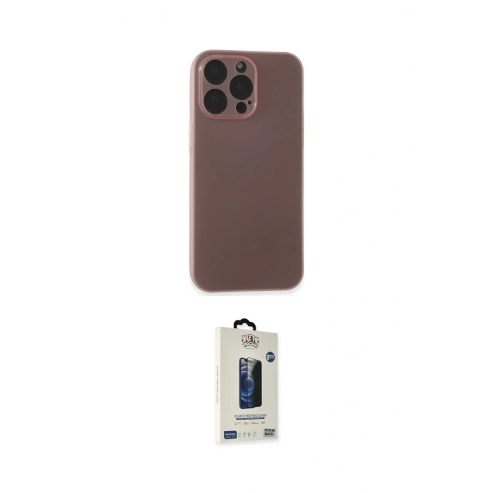 MARSİLYAN™- iPhone 15 Pro Max Kılıf Atlas Minimal Prime - Siyah Bilvis Hayalet Cam Ekran Koruyucu