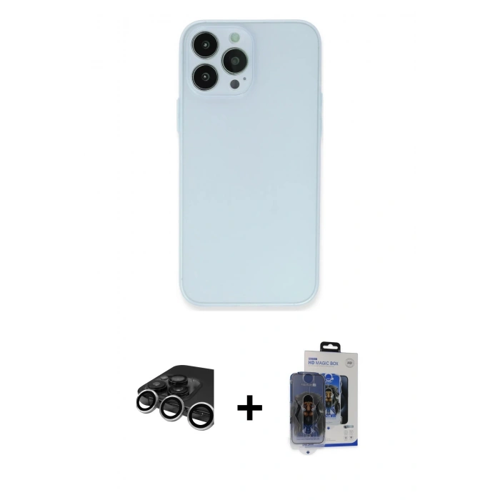 MARSİLYAN™- iPhone 15 Pro Max Kılıf Atlas Minimal Prime - Siyah Vanessa Magic Cam + Raze Metal Kamera Lens - GS