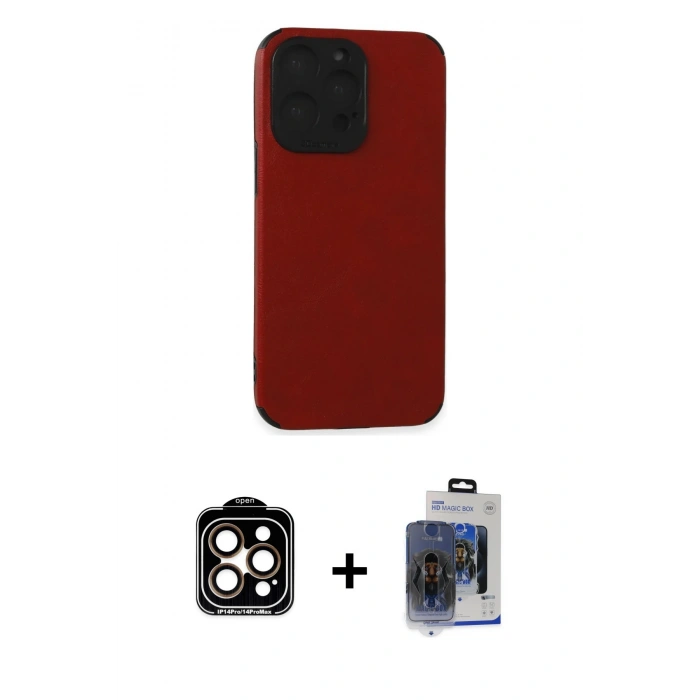 MARSİLYAN™- iPhone 15 Pro Max Kılıf Doruk Asil Koleksiyonu - Siyah Vanessa Magic Cam + PVD Metal Kamera Lens - TU