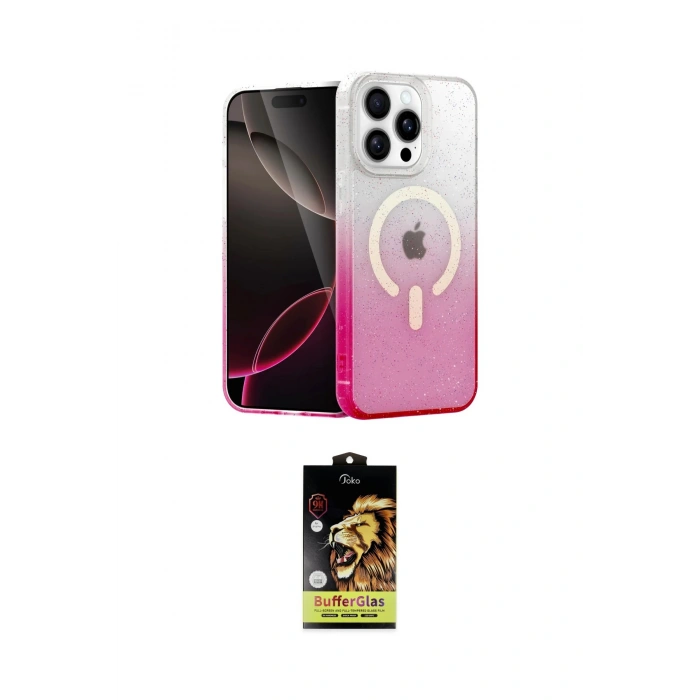 MARSİLYAN™- iPhone 15 Pro Max Kılıf Eksen Minimal Özel Seri - Siyah Buffer Cam Ekran Koruyucu