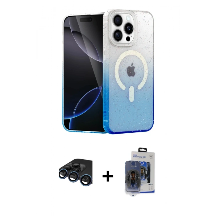 MARSİLYAN™- iPhone 15 Pro Max Kılıf Eksen Minimal Özel Seri - Siyah Vanessa Magic Cam + Raze Metal Kamera Lens - LT