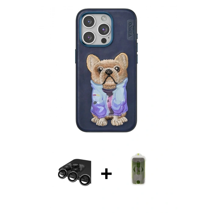 MARSİLYAN™- iPhone 15 Pro Max Kılıf İz Minimal Koleksiyonu - Siyah Joko Magic 5D Hayalet Cam + Raze Metal Kamera Lens - TMGI