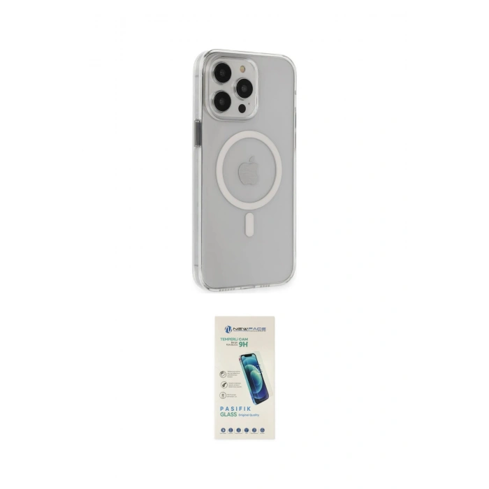 MARSİLYAN™- iPhone 15 Pro Max Kılıf Kıvılcım Asil Özel Seri - Şeffaf Pasifik Cam Ekran Koruyucu