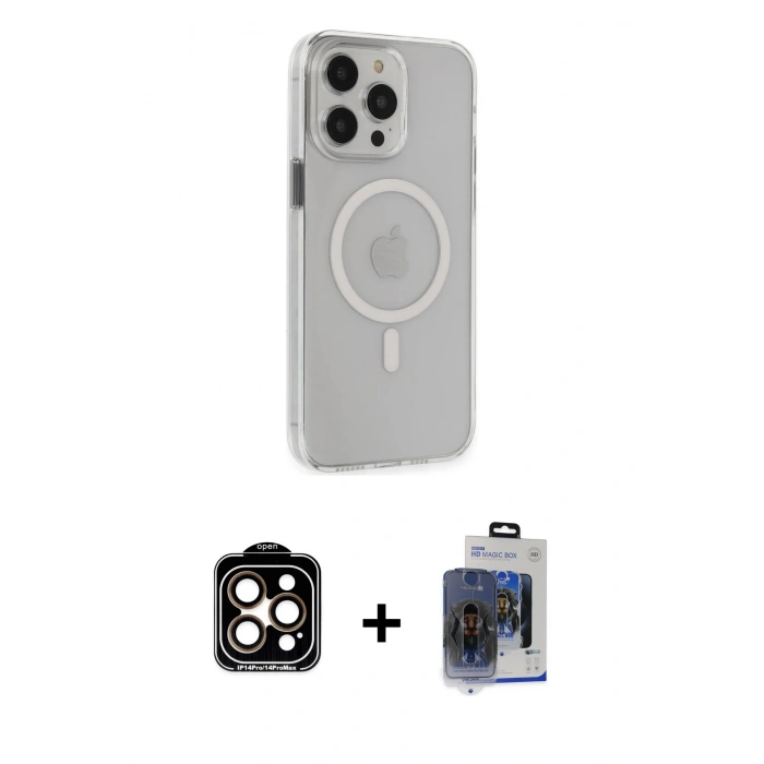 MARSİLYAN™- iPhone 15 Pro Max Kılıf Kıvılcım Asil Özel Seri - Siyah Vanessa Magic Cam + PVD Metal Kamera Lens - TU