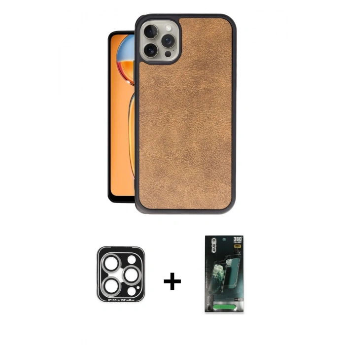 MARSİLYAN™- iPhone 15 Pro Max Kılıf Kıvılcım Işık Serisi - Şeffaf 360 Full Body Arka Koruyucu + Gümüş PVD Metal Kamera Lens