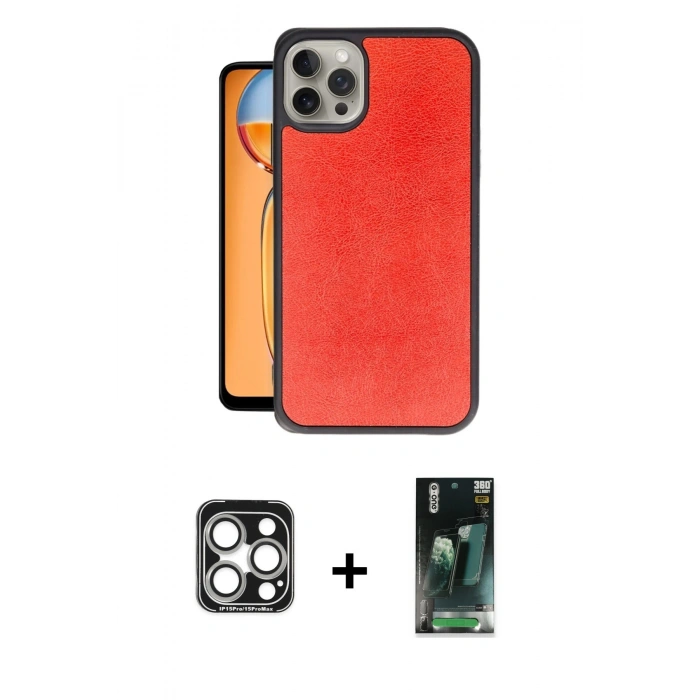 MARSİLYAN™- iPhone 15 Pro Max Kılıf Kıvılcım Işık Serisi - Şeffaf 360 Full Body Arka Koruyucu + Gümüş PVD Metal Kamera Lens