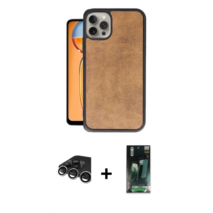 MARSİLYAN™- iPhone 15 Pro Max Kılıf Kıvılcım Işık Serisi - Şeffaf 360 Full Body Arka Koruyucu + Raze Metal Kamera Lens - GS