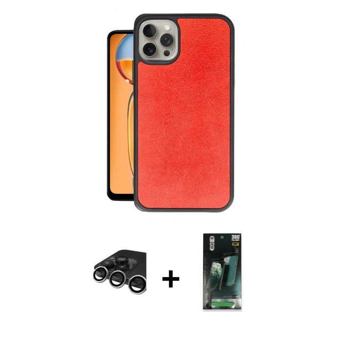 MARSİLYAN™- iPhone 15 Pro Max Kılıf Kıvılcım Işık Serisi - Şeffaf 360 Full Body Arka Koruyucu + Raze Metal Kamera Lens - GS