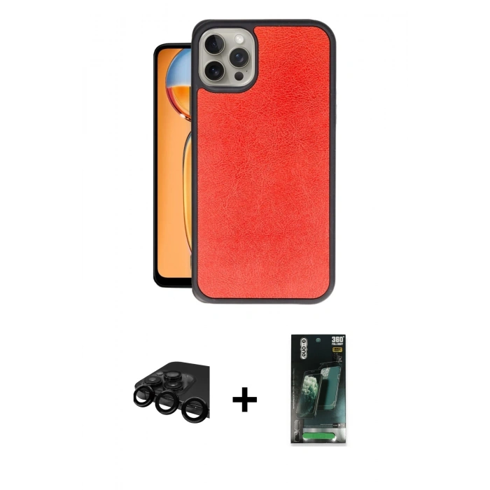 MARSİLYAN™- iPhone 15 Pro Max Kılıf Kıvılcım Işık Serisi - Şeffaf 360 Full Body Arka Koruyucu + Raze Metal Kamera Lens - SH