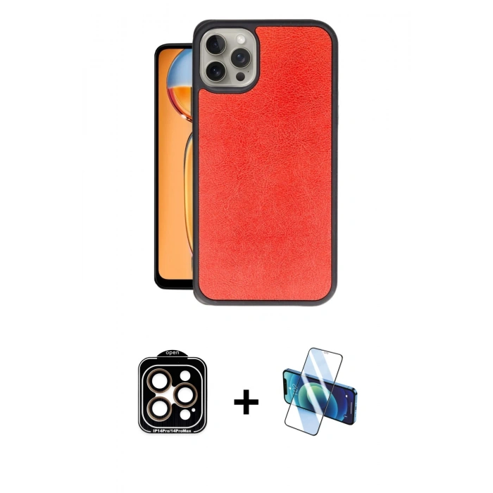 MARSİLYAN™- iPhone 15 Pro Max Kılıf Kıvılcım Işık Serisi - Siyah 3D Antistatik Seramik Nano Ekran Koruyucu + PVD Metal Kamera Lens - TU