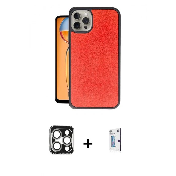 MARSİLYAN™- iPhone 15 Pro Max Kılıf Kıvılcım Işık Serisi - Siyah Bilvis 0.18mm Plus Cam Ekran Koruyucu + PVD Metal Kamera Lens - GS