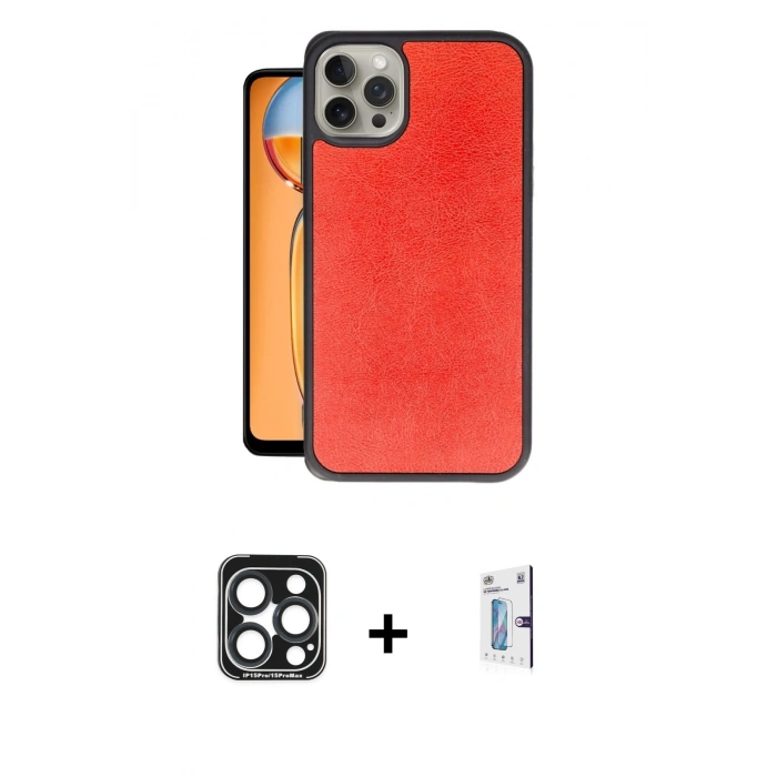 MARSİLYAN™- iPhone 15 Pro Max Kılıf Kıvılcım Işık Serisi - Siyah Bilvis 0.18mm Plus Cam Ekran Koruyucu + Lacivert PVD Metal Kamera Lens