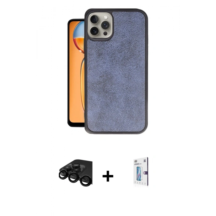 MARSİLYAN™- iPhone 15 Pro Max Kılıf Kıvılcım Işık Serisi - Siyah Bilvis 0.18mm Plus Cam Ekran Koruyucu + Raze Metal Kamera Lens - SH