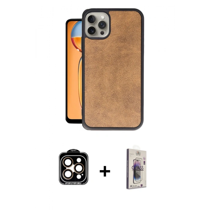 MARSİLYAN™- iPhone 15 Pro Max Kılıf Kıvılcım Işık Serisi - Siyah Bilvis 3D Cam Ekran Koruyucu + PVD Metal Kamera Lens - TU