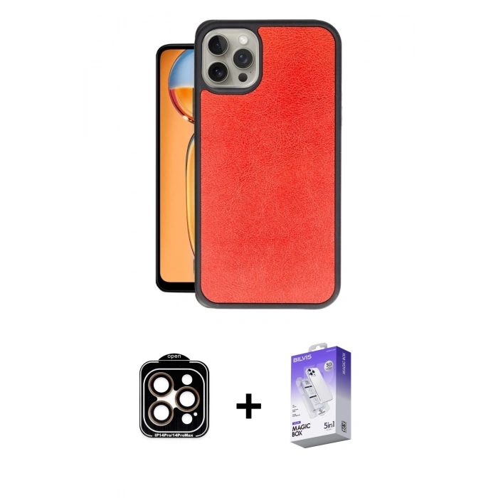 MARSİLYAN™- iPhone 15 Pro Max Kılıf Kıvılcım Işık Serisi - Siyah Bilvis 5in1 3D Magic Cam Ekran Koruyucu + PVD Metal Kamera Lens - TU