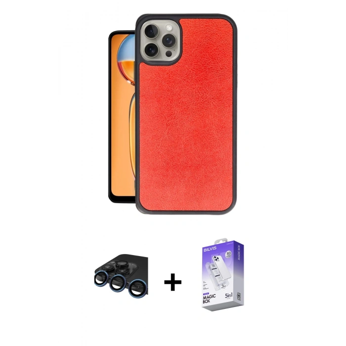 MARSİLYAN™- iPhone 15 Pro Max Kılıf Kıvılcım Işık Serisi - Siyah Bilvis 5in1 3D Magic Cam Ekran Koruyucu + Raze Metal Kamera Lens - LT