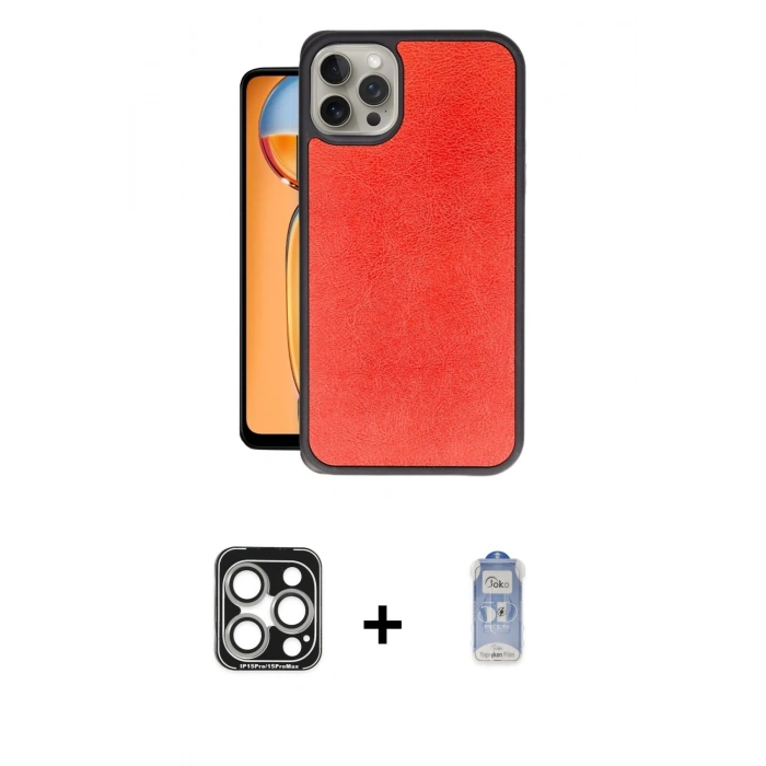 MARSİLYAN™- iPhone 15 Pro Max Kılıf Kıvılcım Işık Serisi - Siyah Joko Magic 5D Cam + PVD Metal Kamera Lens - GS