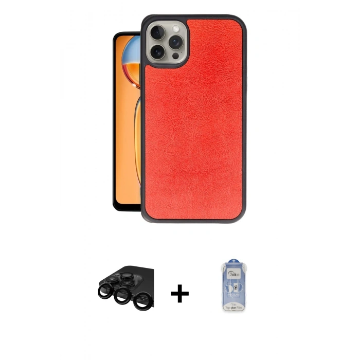 MARSİLYAN™- iPhone 15 Pro Max Kılıf Kıvılcım Işık Serisi - Siyah Joko Magic 5D Cam + Raze Metal Kamera Lens - SH
