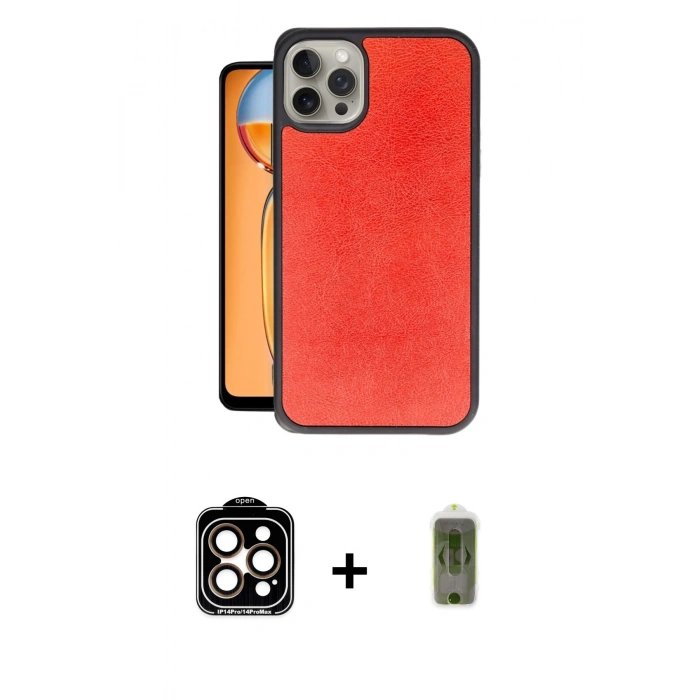 MARSİLYAN™- iPhone 15 Pro Max Kılıf Kıvılcım Işık Serisi - Siyah Joko Magic 5D Hayalet Cam + PVD Metal Kamera Lens - TU