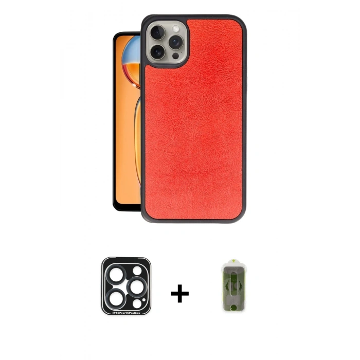 MARSİLYAN™- iPhone 15 Pro Max Kılıf Kıvılcım Işık Serisi - Siyah Joko Magic 5D Hayalet Cam + PVD Metal Kamera Lens - LT