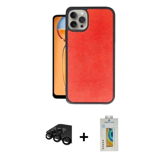MARSİLYAN™- iPhone 15 Pro Max Kılıf Kıvılcım Işık Serisi - Siyah Polymer Nano Ekran Koruyucu + Raze Metal Kamera Lens - SH